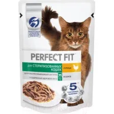 Пауч Perfect Fit для стерилизованных кошек, с курицей в соусе, 75 г