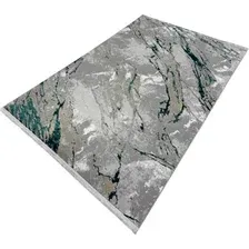 Ковер для жилой комнаты Radjab Carpet Афина Прямоугольник 9012A 12862RK (1.6x3, Grey/D.Green)