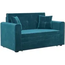 Диван Мебель-АРС Санта (бархат сине-зеленый Star Velvet 43 Black Green)