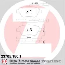 Тормозные колодки Zimmermann 237051801