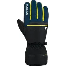 Горнолыжные перчатки Reusch Snow King 6201198-7800 (р-р 10.5, Black/Dress Blue/Safety Yellow)