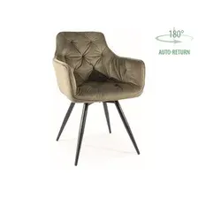 Стул Signal Mango Velvet Bluvel 77 (оливковый/черный)