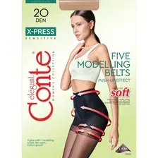 Колготки женские Conte Elegant X-press,  20 den, bronz, размер 2