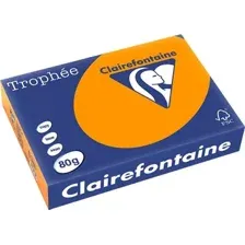 Офисная бумага Clairefontaine Trophee пастель A4 80 г/кв.м 500 л (оранжевый)