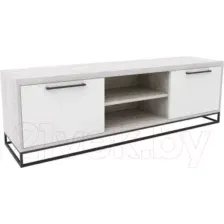 Тумба Hype Mebel ТВ 120x40 (черный-древесина белая)