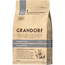 Сухой корм для кошек Grandorf Rabbit&Turkey Adult Sterilised (для стерилизованных с кроликом и индейкой) 400 г