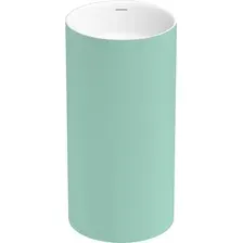 Умывальник Wellsee Chalice Perfection 230620000 (отдельностоящий, без отверстия под смеситель, цвет матовый светло-зеленый/глянцевый белый)