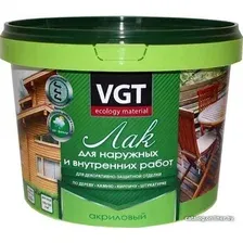 Лак VGT Для наружных и внутренних работ 9 кг (бесцветный матовый)