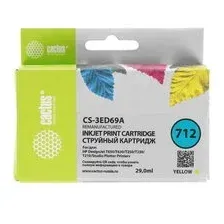 Картридж Cactus CS-3ED69A 712 желтый
