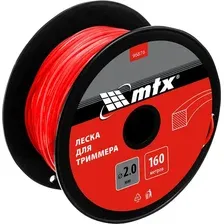 Леска для триммера MTX Квадрат 2мм / 96876 (160м, на катушке)