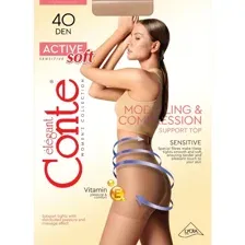 Колготки женские CONTE ELEGANT ACTIVE SOFT 40, р.3, nero