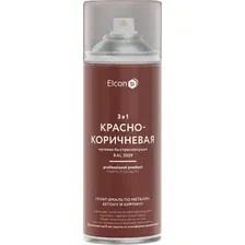 Грунт-эмаль Elcon По ржавчине 3в1 (520мл, матовый красно-коричневый)