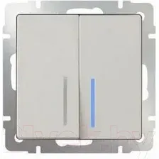 Выключатель Werkel WL03-SW-2G-LED / a030807 (слоновая кость)