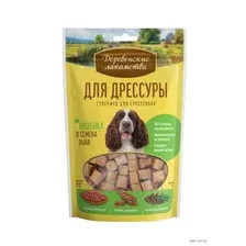 Лакомство для собак Деревенские лакомства Индейка и семена льна (90г)