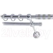 Карниз для штор Lm Decor Жезл 060 2р гладкий (хром, 2м)