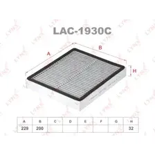 Салонный фильтр LYNXAUTO LAC-1930C Infinity EX/FX/G 07>