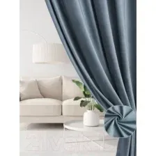 Комплект штор Soft Lines Бархат 9137-А27 (300x260, голубой)