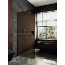 Душевая стенка MaybahGlass 119x195 MGD-715-2у (бронзовое стекло/бронза)