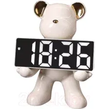 Настольные часы Merry Bear Home Decor Violent Bear / 50006072 (молоко)