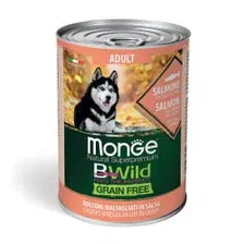 Консервированный корм для собак Monge BWild Grain Free с лососем, тыквой и кабачками 400 г