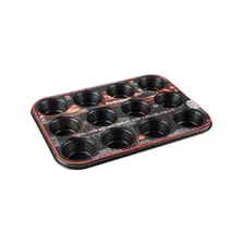 Форма для выпечки металлическая прямоугольная 35х26,5 см PERFECTO LINEA Chef 12 кексов