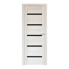 Дверь межкомнатная Юни Бона 01М 70x200 (лиственица сибиу/стекло черное)