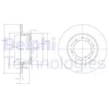 Тормозной диск DELPHI BG2799 полный , задняя ось