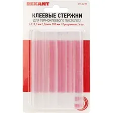 Клеевые стержни Rexant 09-1225 (6 шт, прозрачный)