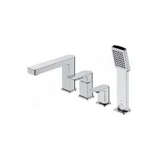 Смеситель на борт ванны Omnires Baretti BA7832CR на 4 отверстия (хром)