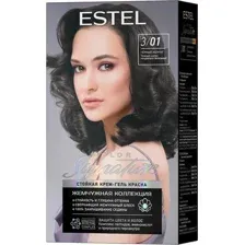 Краска для волос Estel Color Signature тон 3.01 Чёрный жемчуг