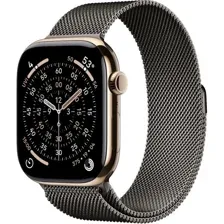 Apple Watch Series 11 LTE 46 мм (титановый корпус, золотистый/сланец, миланская петля)