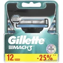 Набор сменных кассет Gillette Mach3 (12шт)