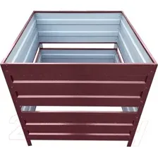 Компостер Формула качества Оцинкованный без крышки 1000x1500x1000 R3005Б (винно-красный)