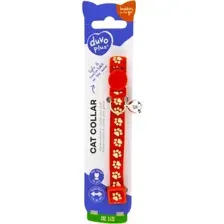 Ошейник Duvo Plus Белые лапки 11160/red (красный)