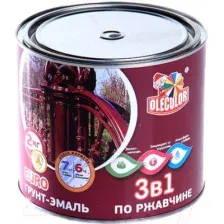 Грунт-эмаль Olecolor По ржавчине RAL 3020 (2кг, красный)