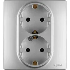 Розетка Legrand Inspiria / 673757 (алюминий)