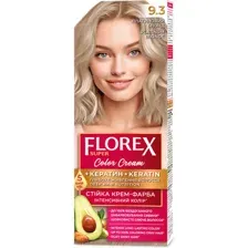 Крем-краска для волос Florex Super Кератин тон 9.3 платиновый блонд