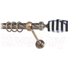 Карниз для штор Lm Decor Даймонд 135 1р витой 25мм (антик,1.6м)