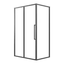 Душевой уголок Grossman Cosmo 100x90x195 / 120.K33.02.1090.21.00 (черный матовый/прозрачное стекло)