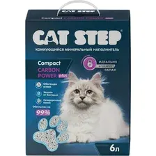 Наполнитель для туалета Cat Step Compact Carbon Power Plus / 20313055 (6л/5кг)
