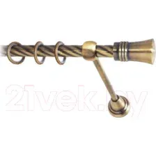 Карниз для штор Lm Decor Гиро 071 1р витой (антик, 3.6м)