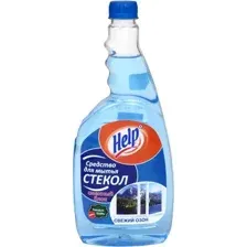 Средство для мытья стекол HELP Свежий озон сменный блок (750мл)