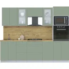 Кухонный модуль Интерлиния Мила Пластик 2.6 (полынь/полынь/дуб бунратти)