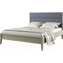 Полуторная кровать Молодечномебель Charlie 1200 ВМФ-1521 (серый агат/Leroy 310)
