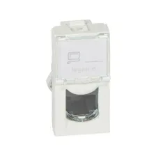 Розетка компьютерная RJ-45 5Е UTP 1М LEGRAND Mosaic белый 