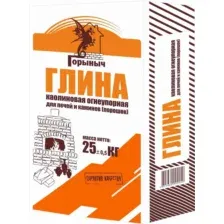 Глина каолиновая для печей и каминов Горыныч 25кг