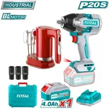 Total TOSLI240313 (гайковерт, миксер, 1 АКБ, кейс)