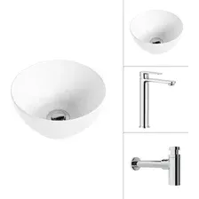 Умывальник Lauter 21601E + Moon 21СK81691C с сифоном 21635CH (хром)