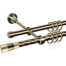 Карниз АС Форос Grace, D16К/16Г, Антик, Конус, составной, 2.8 м
