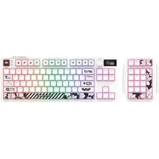 Клавиатура Dark Project KD87A+Numpad g3ms Moonstone, белый